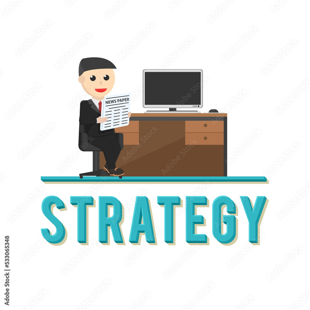 Obraz premium business strategy design character on white background