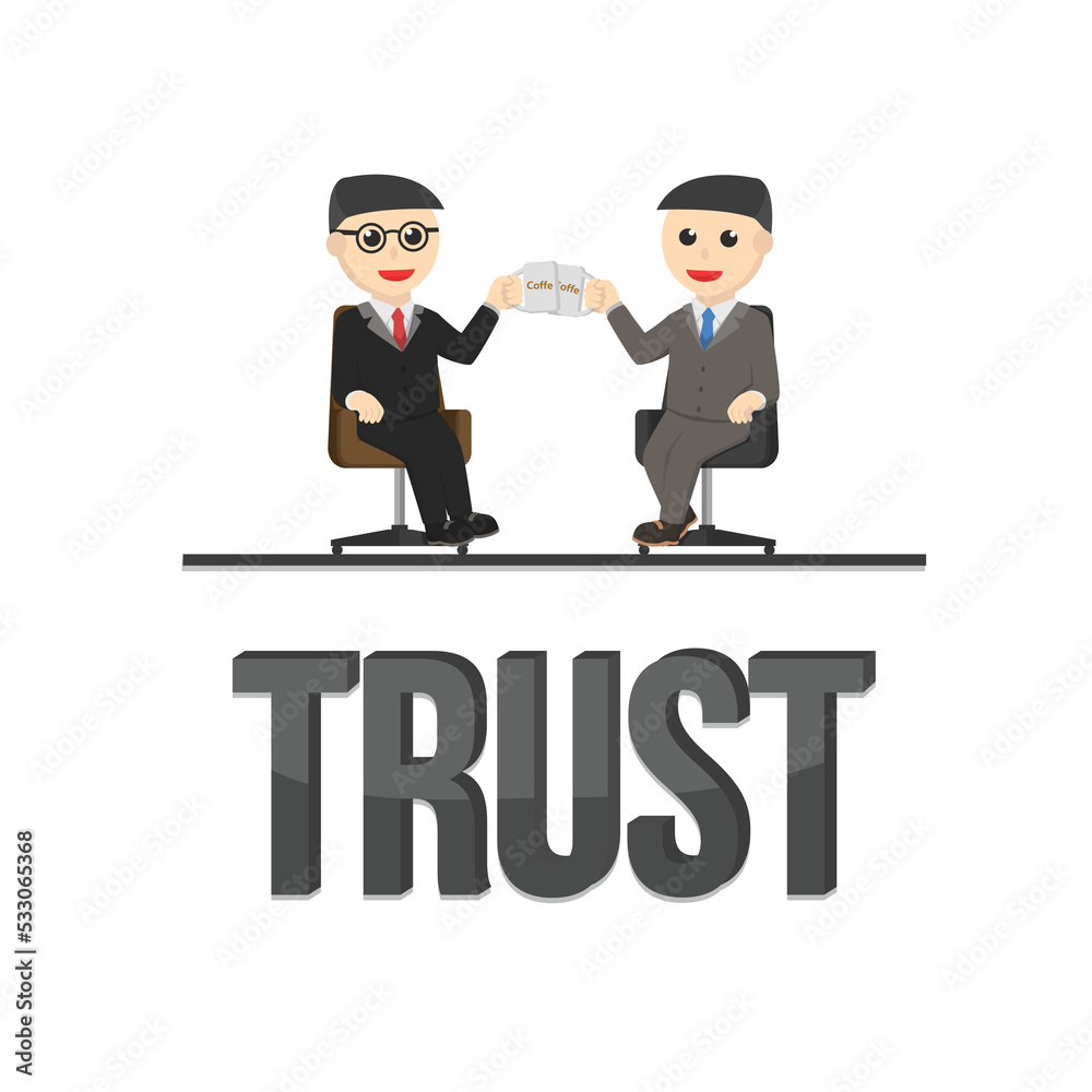business trust design character on white background business trust design character on white background