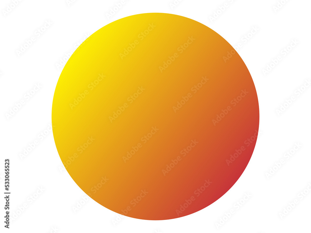 circle sphere gradient yellow and dark yellow