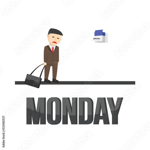 business monday design character on white background