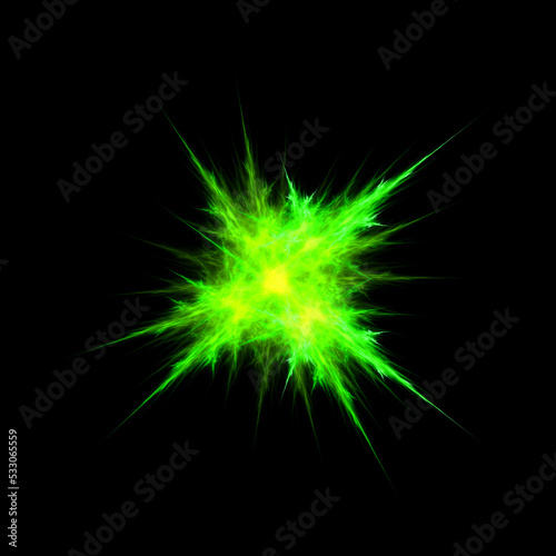 image of a green explosion