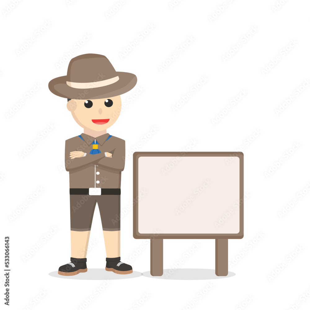 boy scout and sign design character on white background boy scout and sign design character on white background