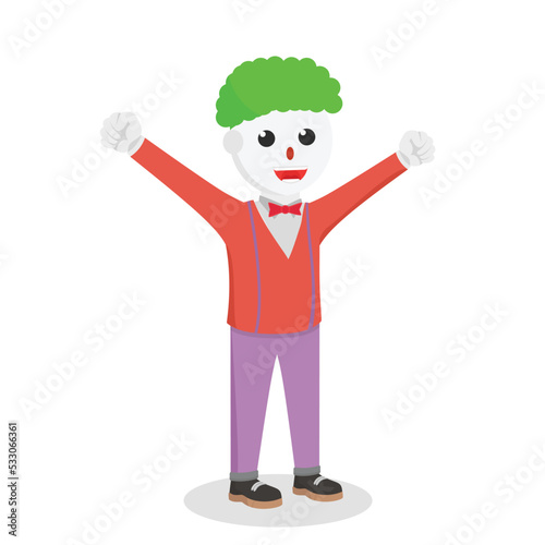 clown a job design character on white background