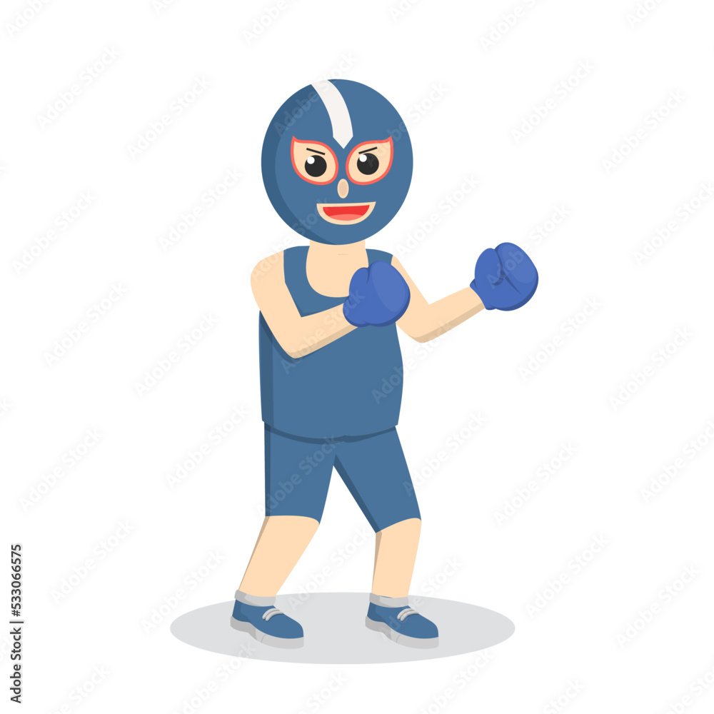 fighter ready to attack design character on white background fighter ready to attack design character on white background