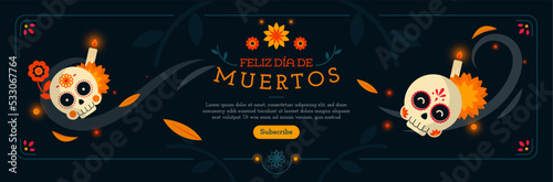 Día De Muertos Background Vector, Day Of The Dead Vector Background