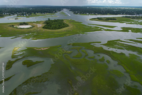A view from above the marshes of the intracoastal waterway, just outside Wrightsville Beach, NC 5