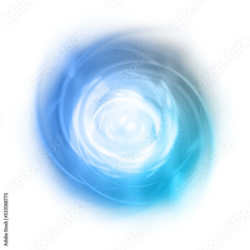 Abstract transparent iridescent swirl element.
