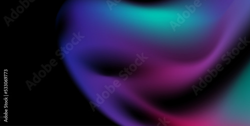 Abstract blue and purple liquid waves futuristic background. Glowing retro wavy vector design