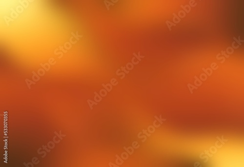Blur flowing empty background of yellow orange colors. Defocus interactive backdrop for autumn decor.