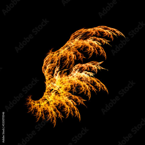 image of a burning wing
