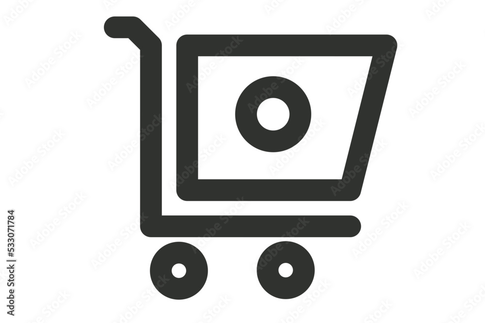 Fototapeta premium Bold Cart line icon 