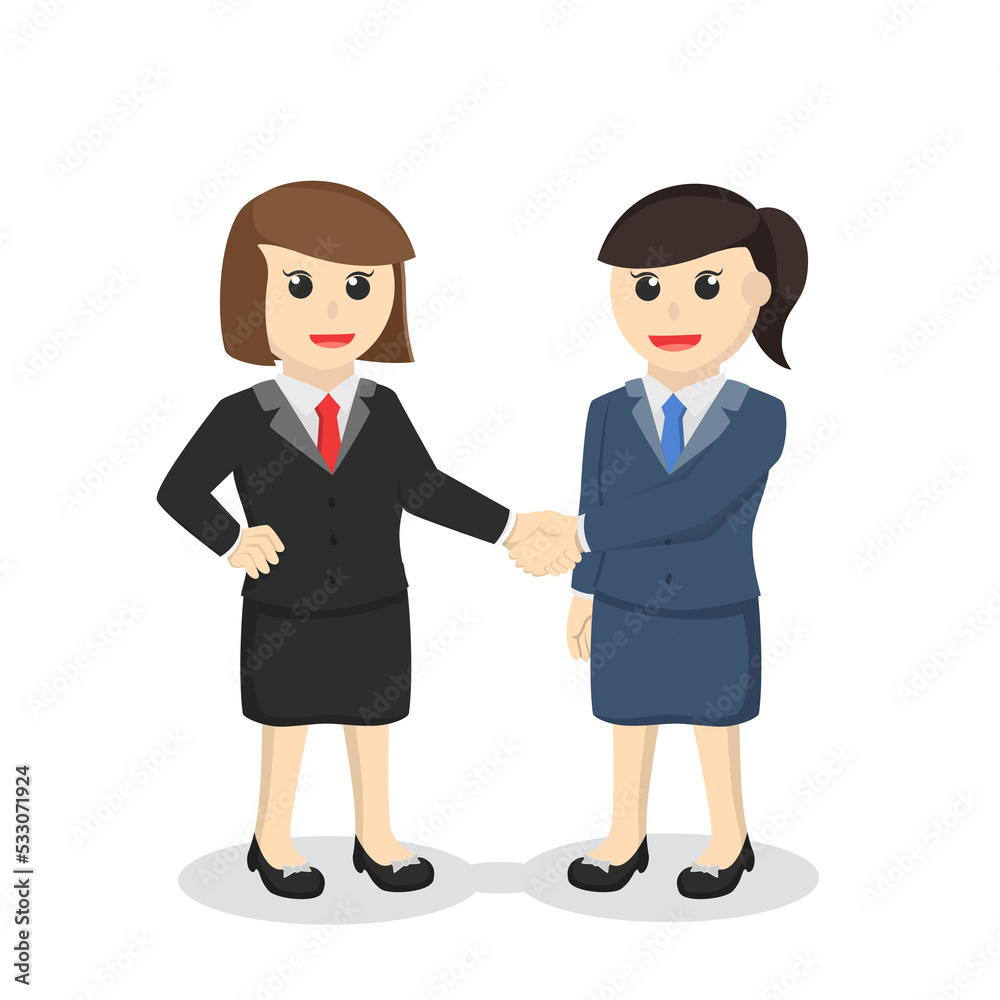business woman secretary cooperation design design character on white background business woman secretary cooperation design design character on white background