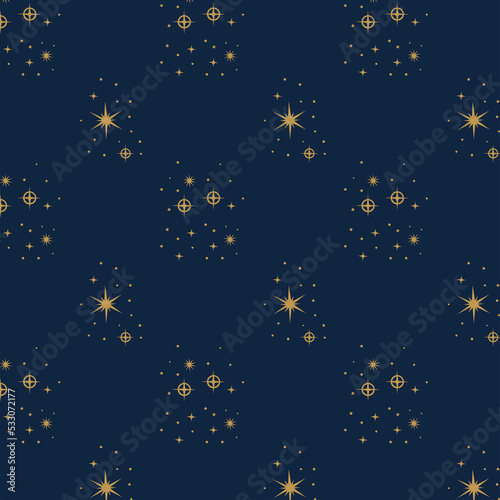 pattern made from star shape suitable for card, wrapping paper, fabric & wallpaper.