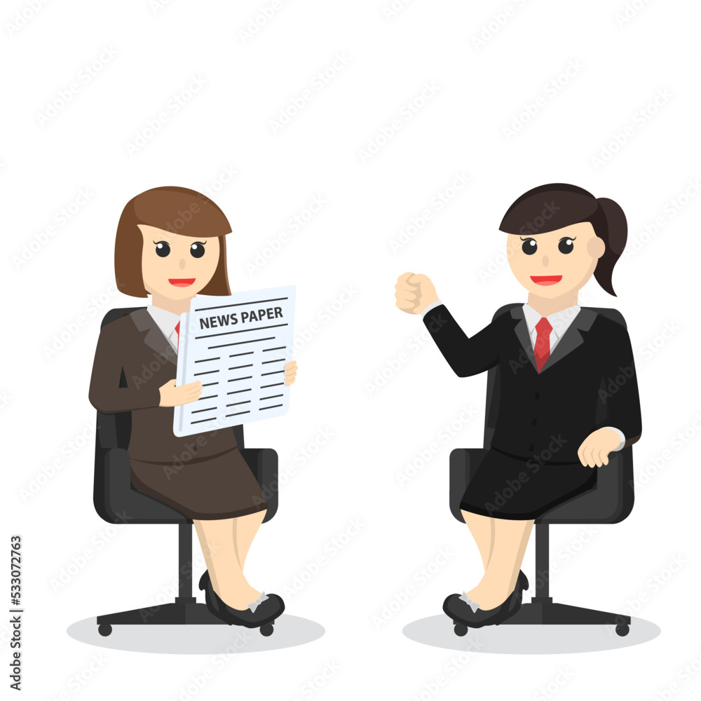 business woman secretary interaction design character on white background business woman secretary interaction design character on white background