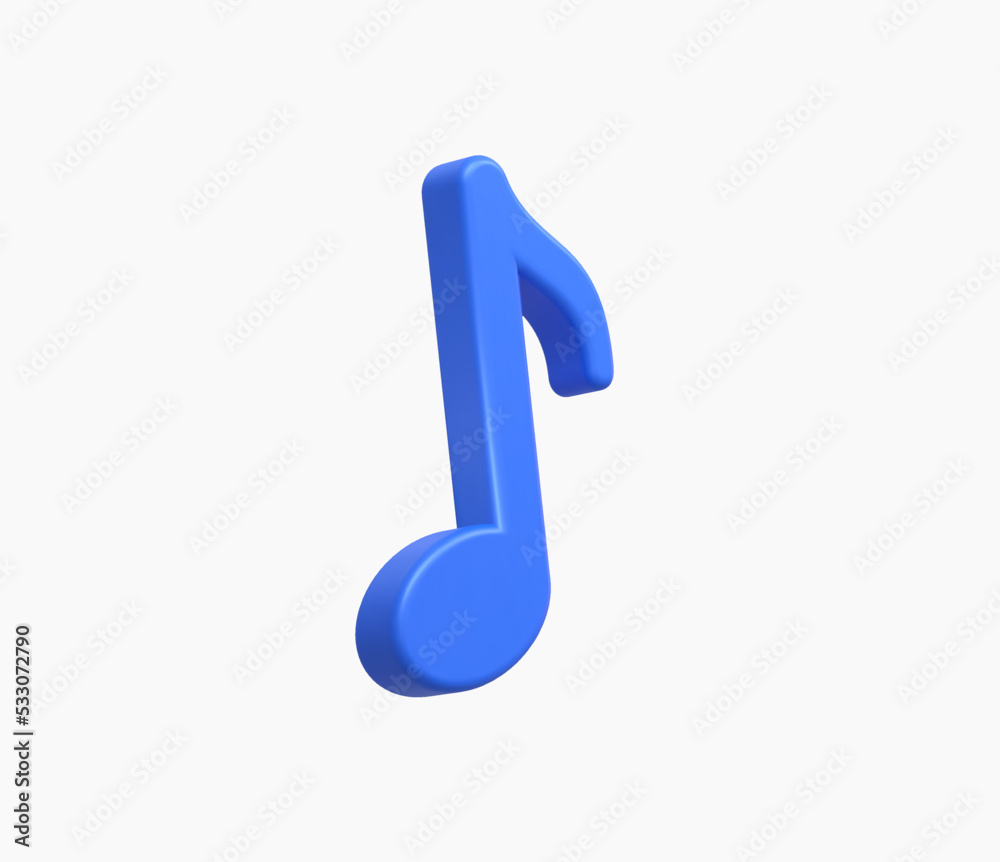 3d Realistic Music note vector illustration. 3d Realistic Music note vector illustration.