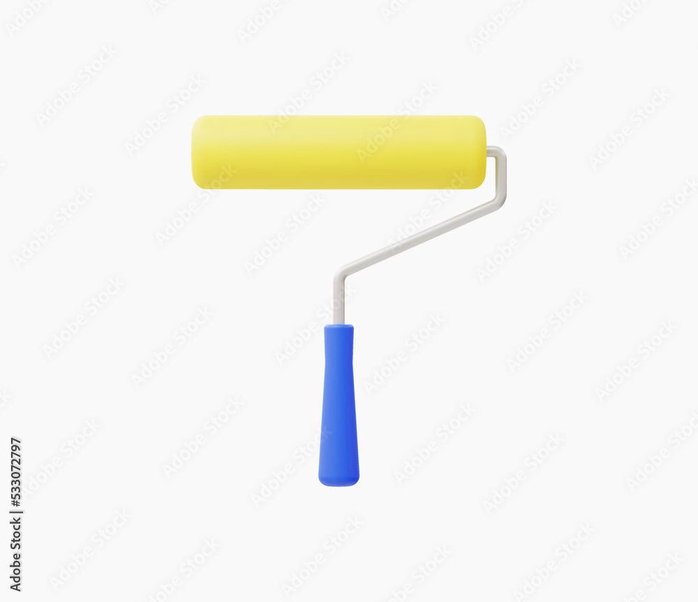 3d Realistic Paint roller vector illustration. 3d Realistic Paint roller vector illustration.