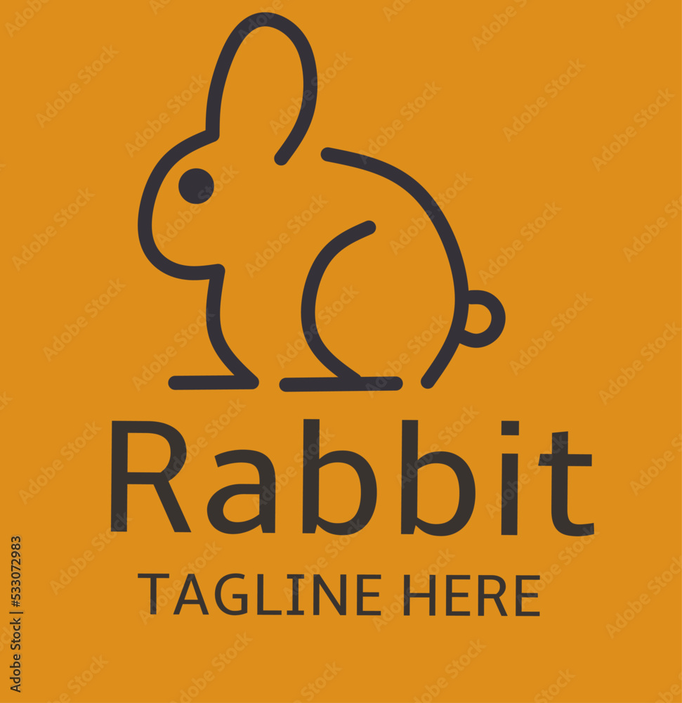 Fototapeta premium rabbit logo vector design or tagline