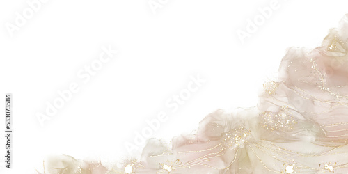 brown alcohol ink Elegant looking abstract ink flow art with translucent background.	