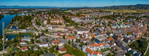 Aerial view of the city Breisach am Kaiserstuhl in Germany © GDMpro S.R.O