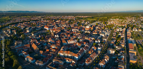 Aerial view of the city Haguenau in France © GDMpro S.R.O