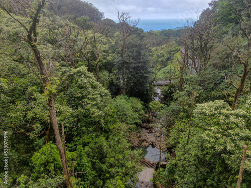 Waterfall along the Road to Hana, Maui, Hawaii