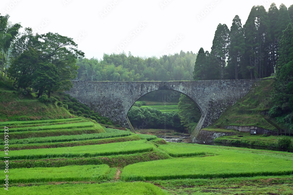 Fototapeta premium 朝の通潤橋 熊本県山都町