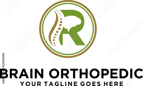 Brain Orthopedic letter R logo