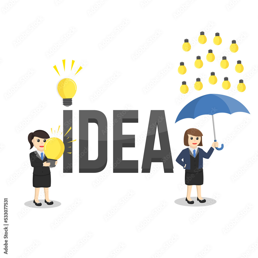 business woman idea design character people on white background business woman idea design character people on white background