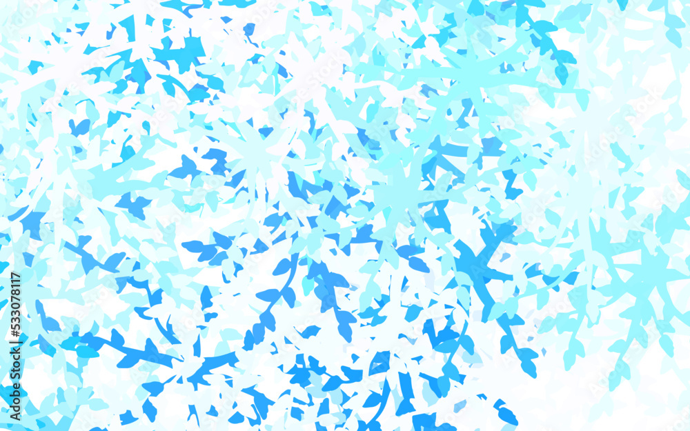 Light BLUE vector backdrop with memphis shapes. Light BLUE vector backdrop with memphis shapes.
