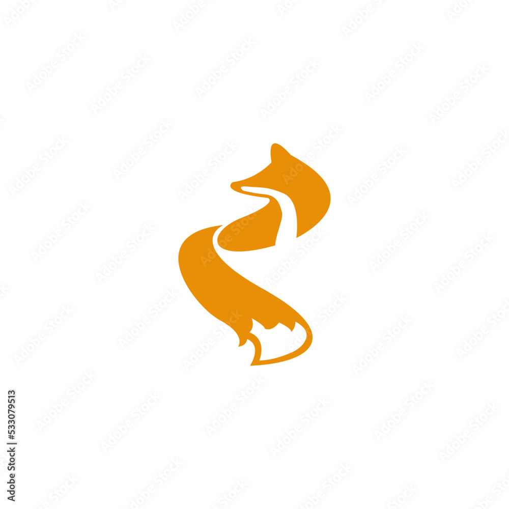 fox icon illustration vector