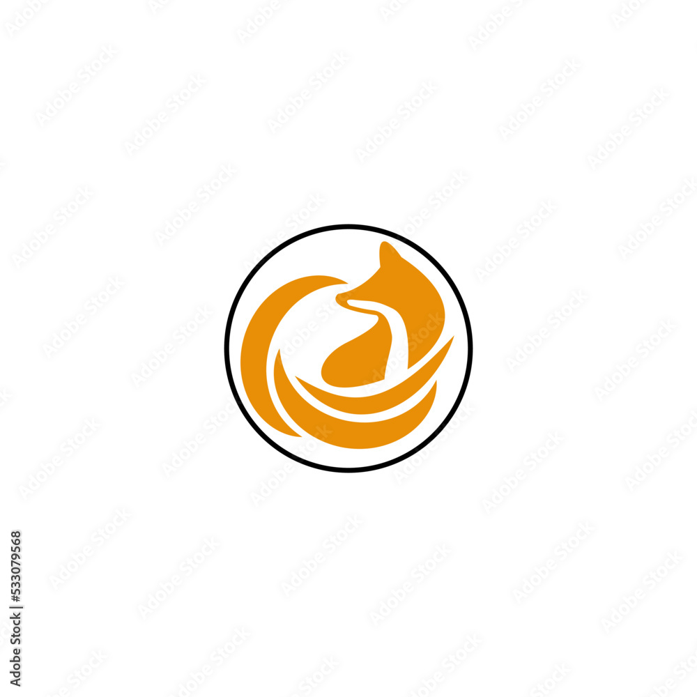 Fototapeta premium fox icon illustration vector