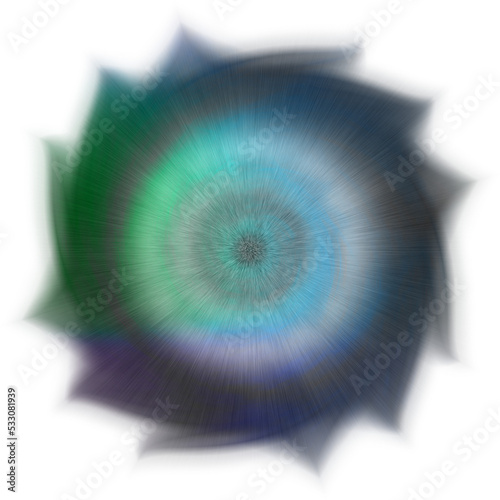 An abstract transparent iridescent burst element.