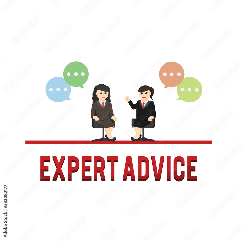 business woman secretary expert advice design character on white background business woman secretary expert advice design character on white background