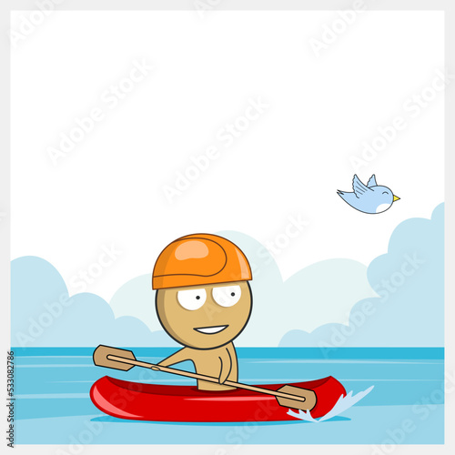 Athlete on a kayak