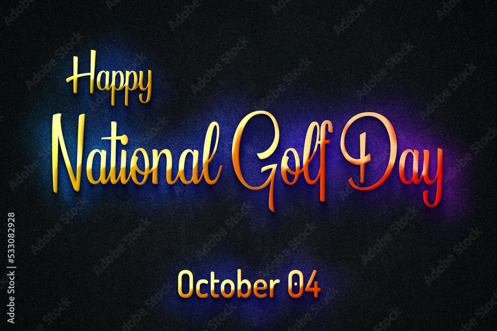 Happy National Golf Day, October 04, Empty space for text, Copy space right Text Effect Happy National Golf Day, October 04, Empty space for text, Copy space right Text Effect
