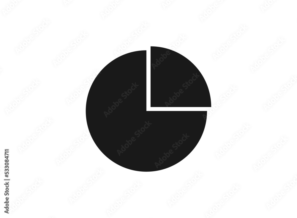 Pie Chart Icon in trendy flat style isolated on grey background. Graph symbol for your web site design. Pie Chart Icon in trendy flat style isolated on grey background. Graph symbol for your web site design.
