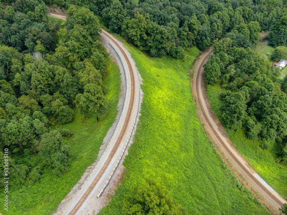 Train tracks through the North Carolina mountains, Cherokee, NC 4