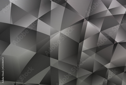 Light Gray vector triangle mosaic template.