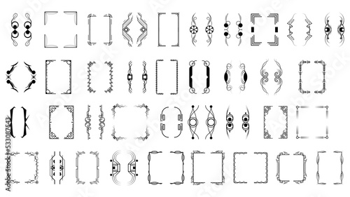 Set Black Simple Line Collection Different Doodle Brackets, Parentheses, Braces Elements Vector Design Style Sketch Isolated Illustration For Banner