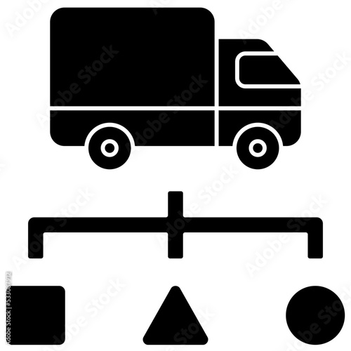 distribution solid icon