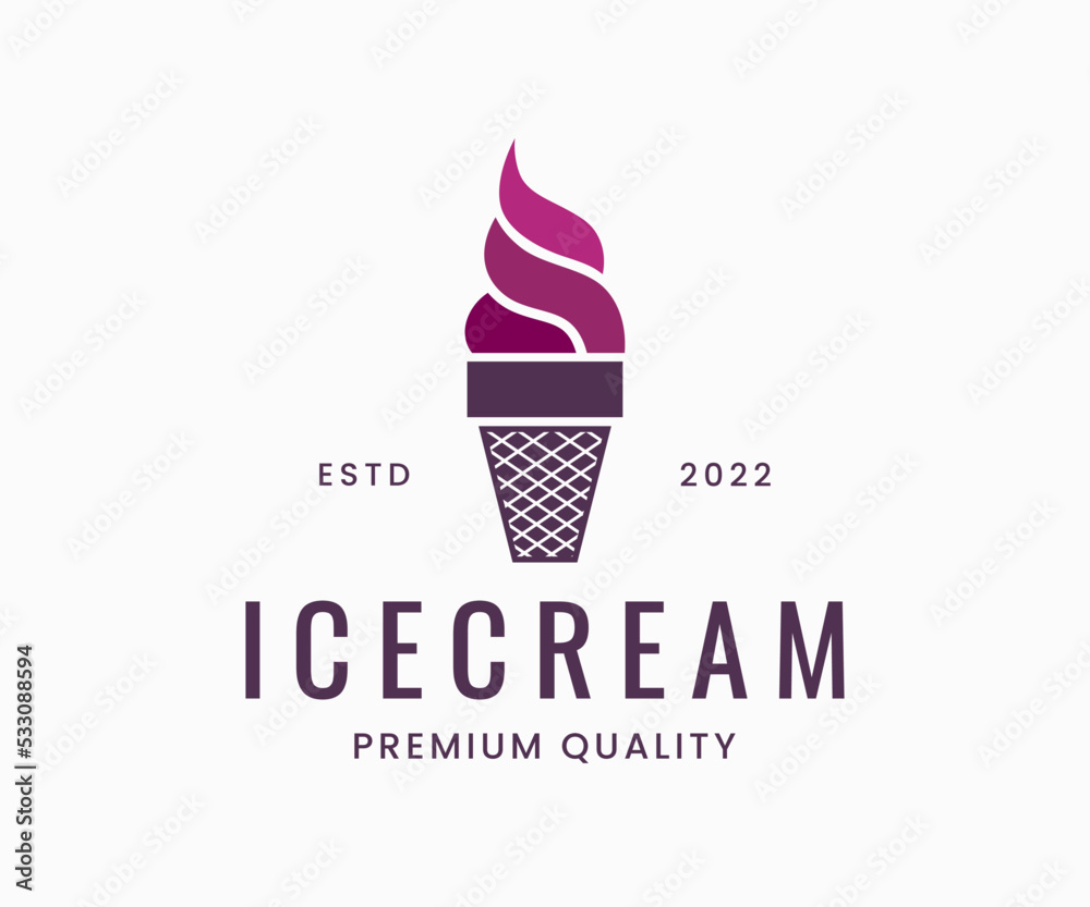 Ice cream logo design vector template Ice cream logo design vector template