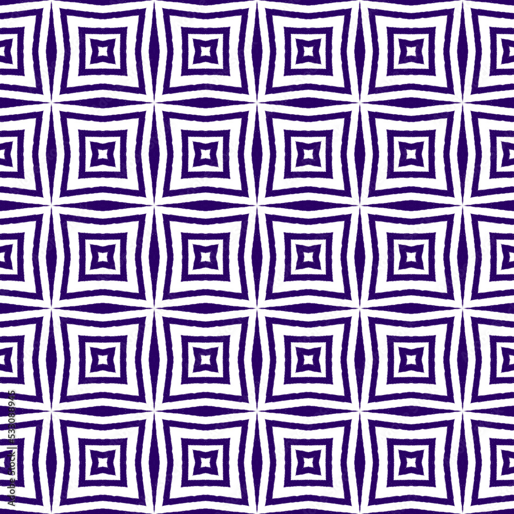 Ethnic hand painted pattern. Purple symmetrical