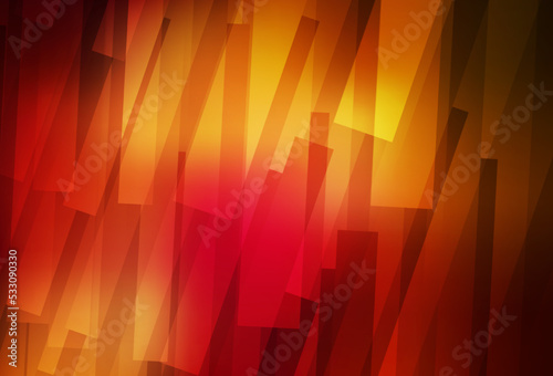 Dark Red  Yellow vector background with rectangles.