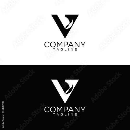 v logo design and premium vector templates