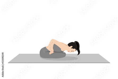 Psychic Union Pose Variation, Yoga Mudrasana Variation