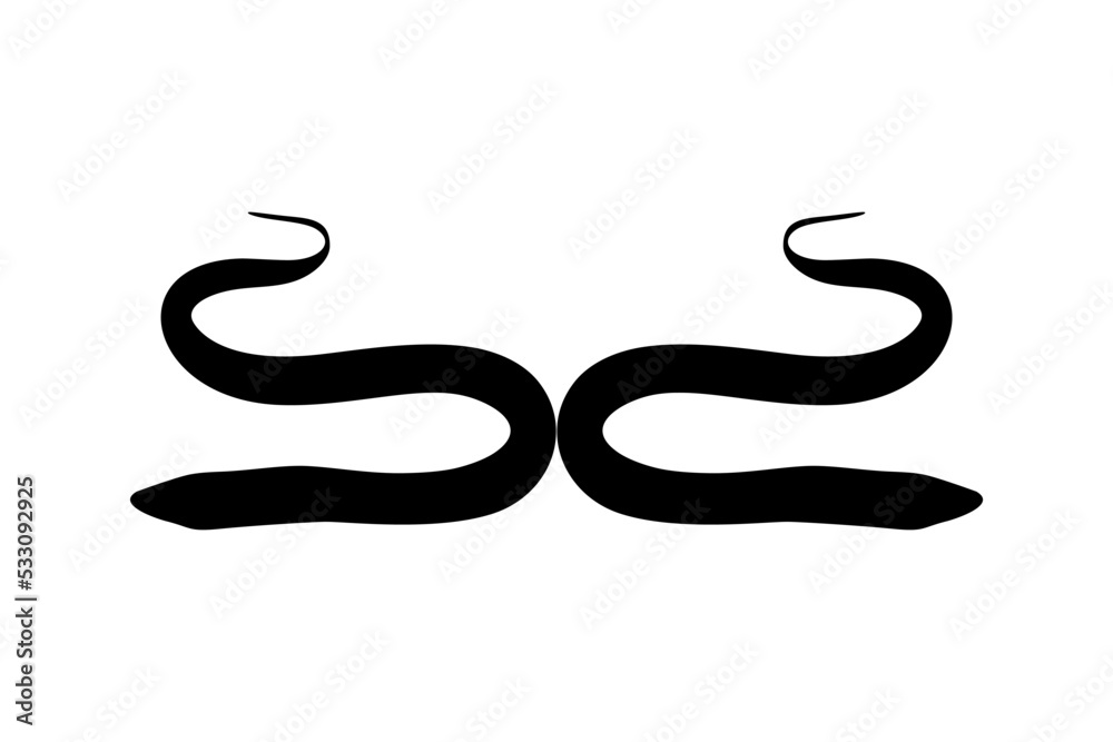 Eel Silhouette for Logo, Pictogram, Website, Apps and or Graphic Design Element. Vector Illustration Eel Silhouette for Logo, Pictogram, Website, Apps and or Graphic Design Element. Vector Illustration