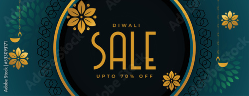 elegant happy diwali sale banner in indian style