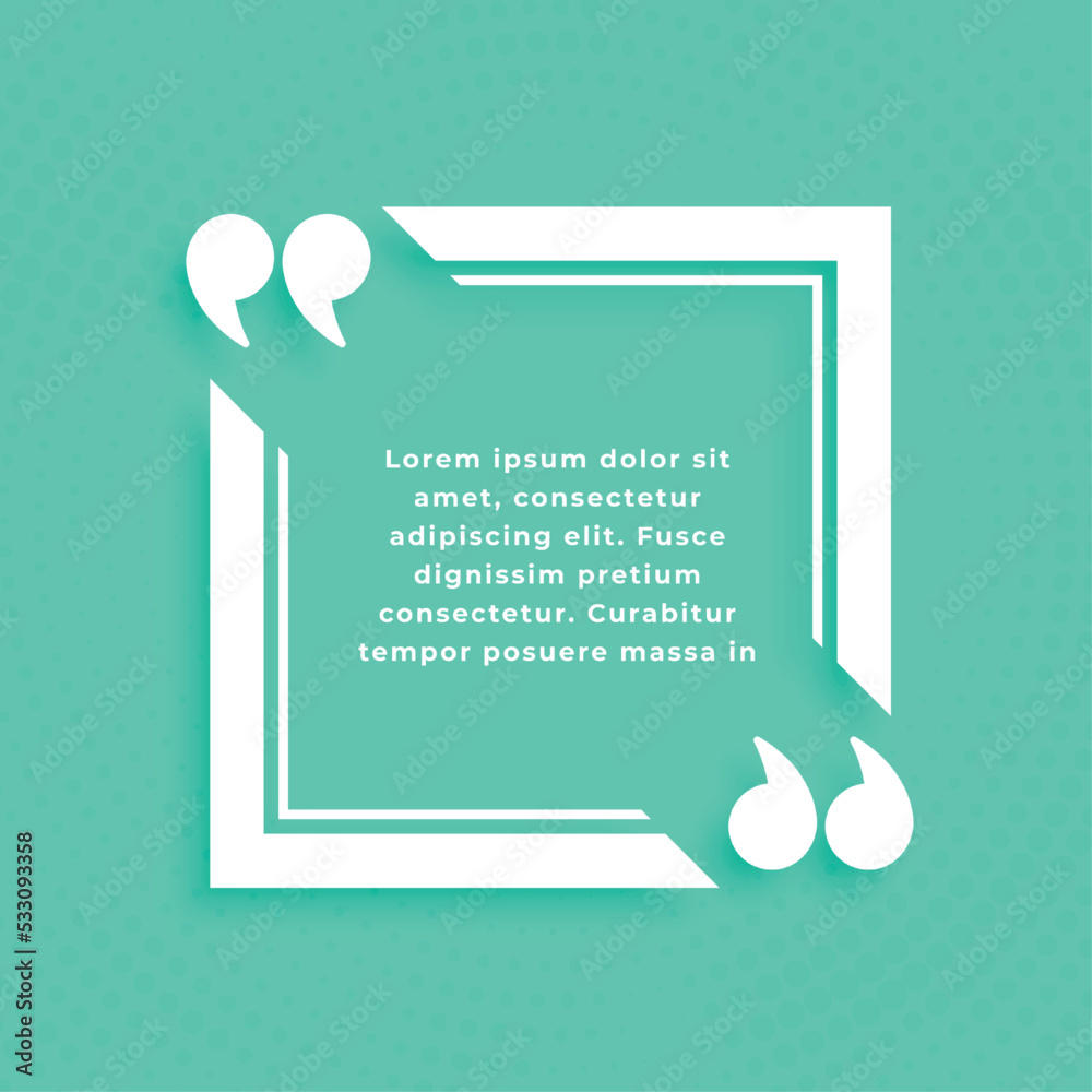 Vetor De Quotation Message Frame Template For Social Media Post Do vetor-de-quotation-message-frame-template-for-social-media-post-do