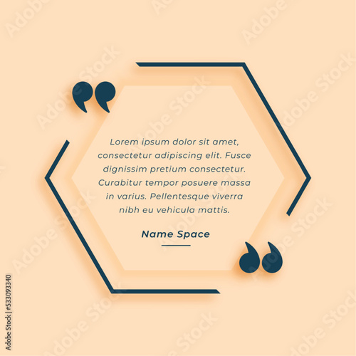 abstract quote frame templates for remark or content text