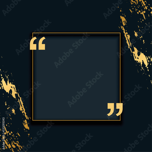 premium creative quote box template with text space vector